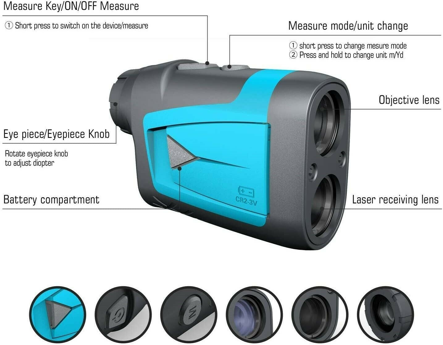 Mileseey PF230 Precision Golf Rangefinder