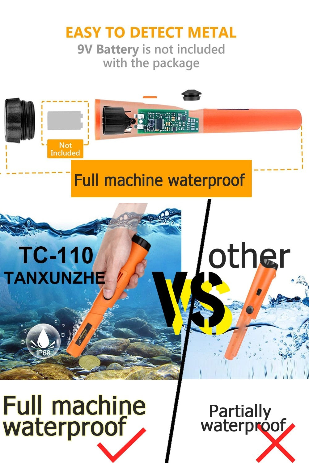 Handheld Underwater Metal Detector 3 metres