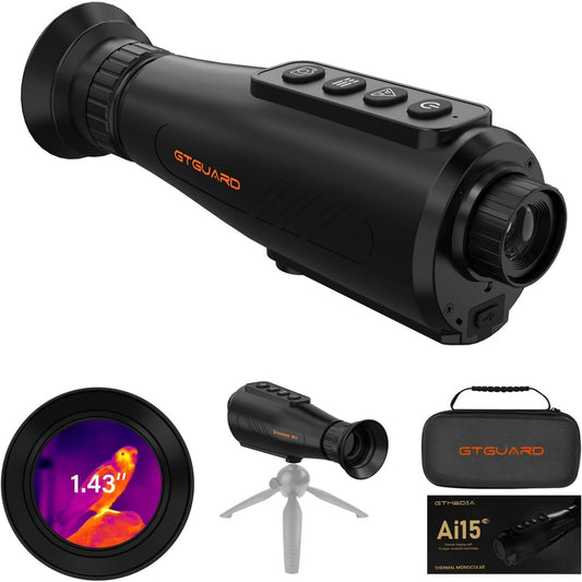 GTGUARD Thermal Monocular 384X288 AI Super-Resolution HD Night Vision