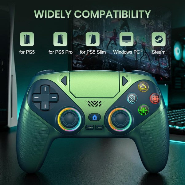 Wireless Controller for PS5/Slim/Pro/PC, Bluetooth Gamepad