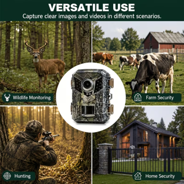 HD Trail Camera with Night Vision & 32GB Memory Card