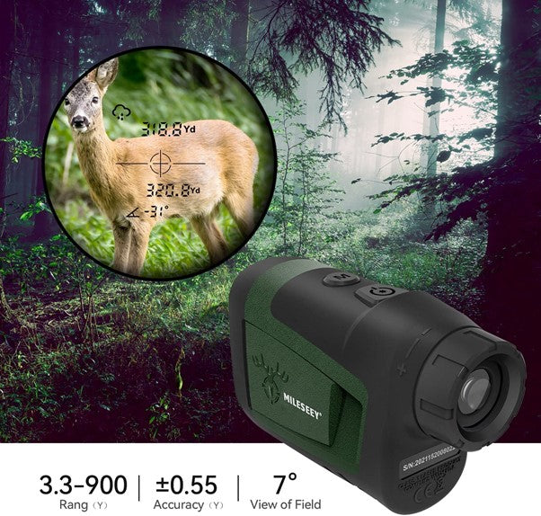 Mileseey Hunting Rangefinder, 900 Yards, Rain Mode